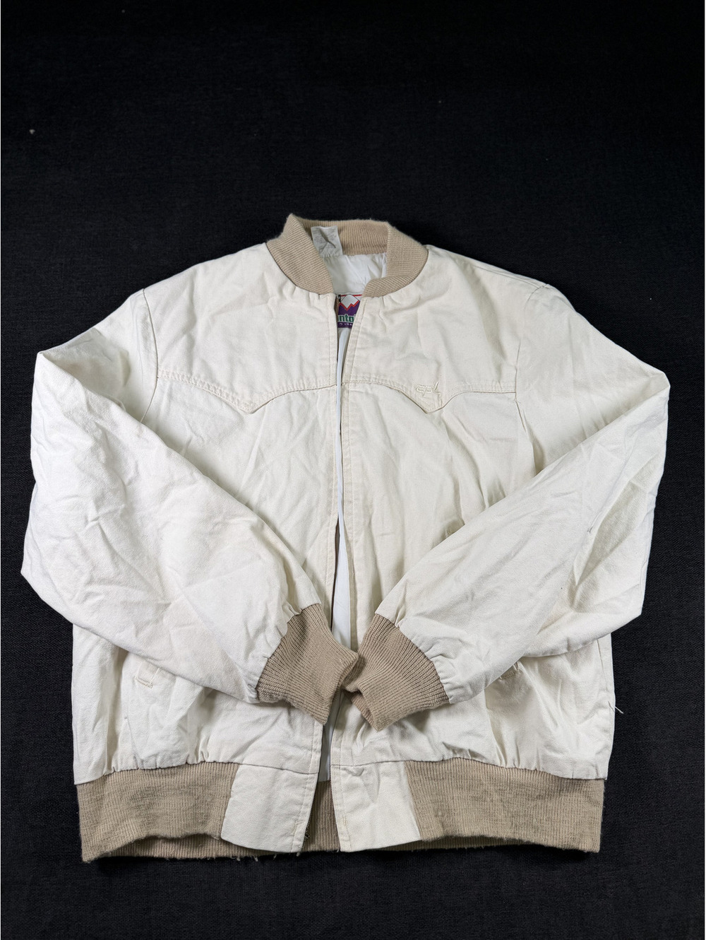 Walls Mountain Vintage Men's White Bomber Jacket XL Made in USA